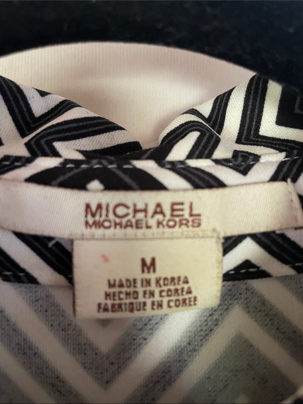 MICHAEL Michael Kors Black and White Geometric Button-Down Shirt - Picture 2 of 4